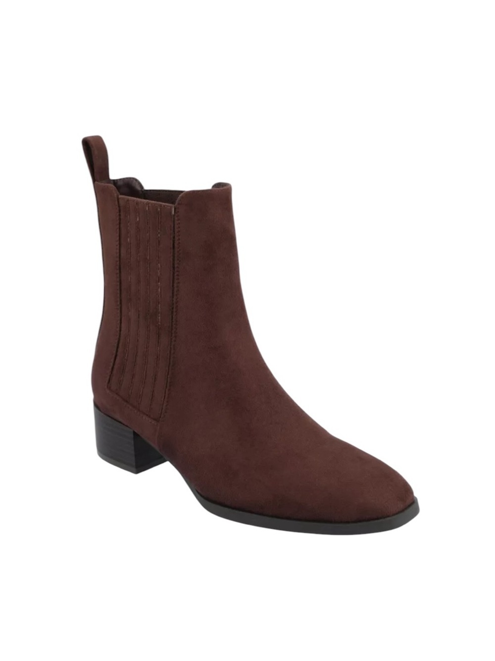 NEW Journee Collection Vegan Suede Wrenley Memory Foam Ankle Boot Brown Size 9.5